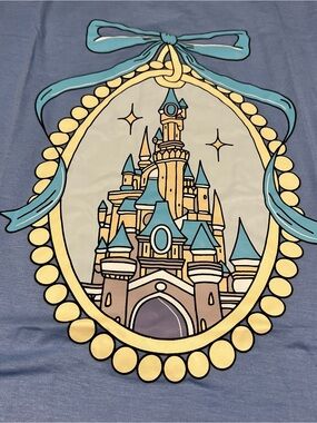 Disney Magic Kingdom Castle A-line tank summer dress, Blue Med